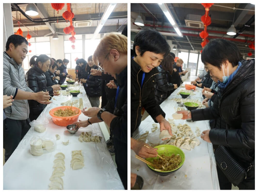 除夕当天举行“包饺子，迎除夕”活动